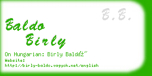 baldo birly business card